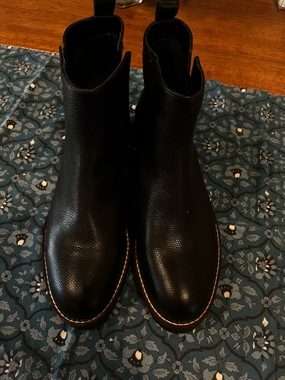 Nordstrom Black Pebbled Leather Ankle Booties
